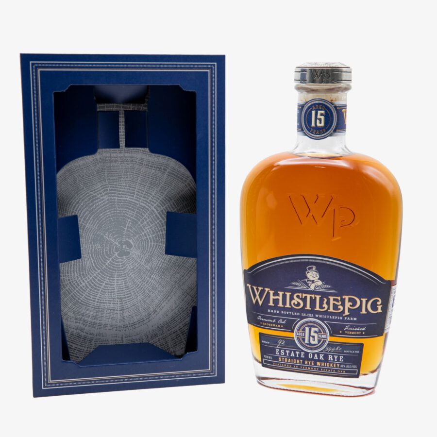 WhistlePig 15 Years Old ESTATE OAK RYE Whiskey 46% Vol. 0,7l in Geschenkbox