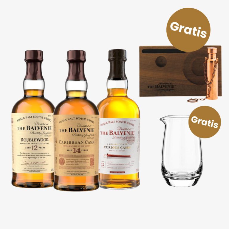 The Balvenie Geschenkset "Classic & Sweet" inkl. Copper Dog, Display Tray und Wasserkaraffe 40-47,3% vol. 2,1l