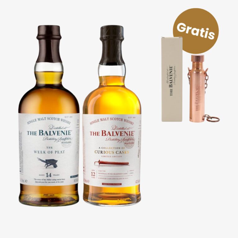 The Balvenie Geschenkset "Peat & Cask" inkl. Copper Dog 40-48,3% vol. 1,4l