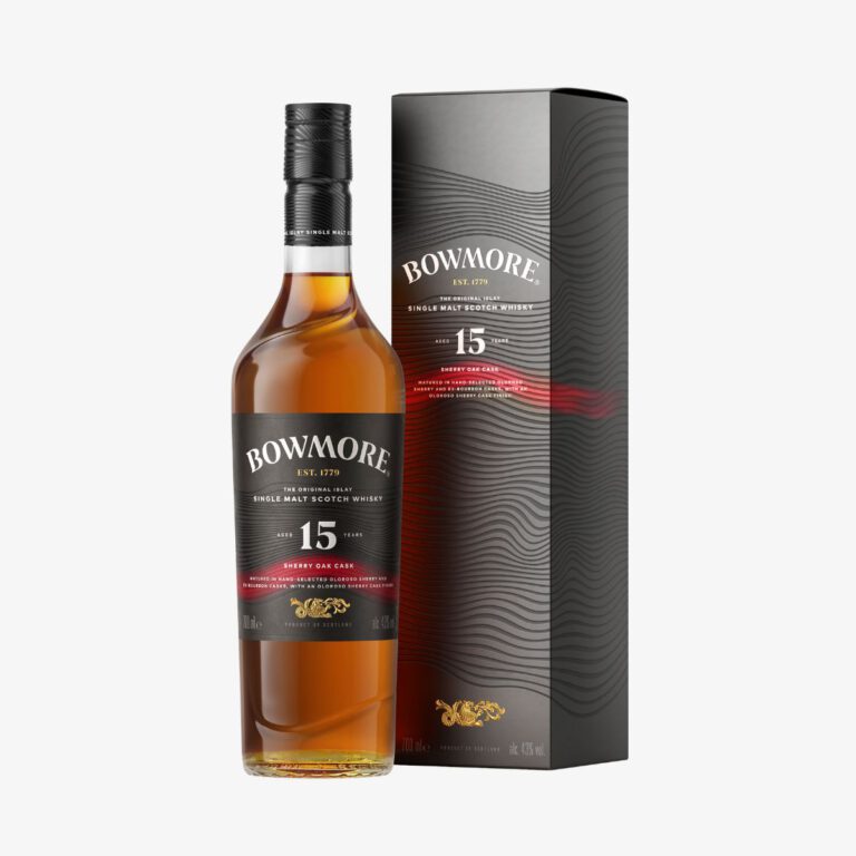 Bowmore 15 Years Old Sherry Oak Cask Islay Single Malt in Geschenkbox Vol. 43% Vol. 0,7l